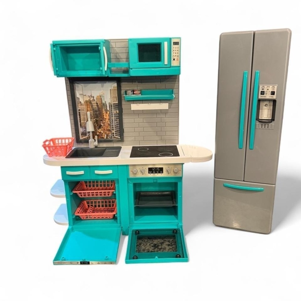My Life As Modern Doll Kitchen Fridge Playset Kids Food Diner Accessories